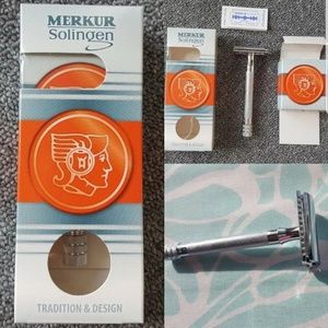 New Merkur German Long Handled Safety Razor 23C